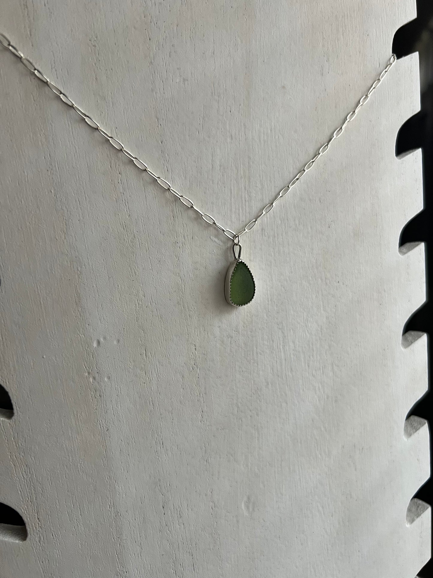 Green Sea Glass Necklace