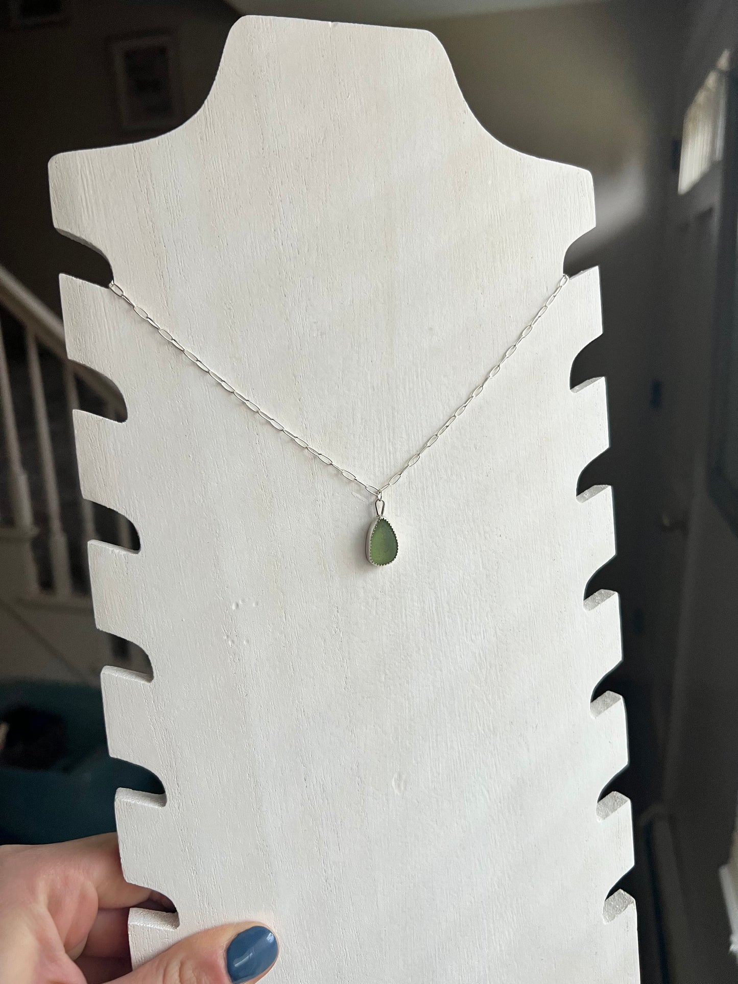 Green Sea Glass Necklace