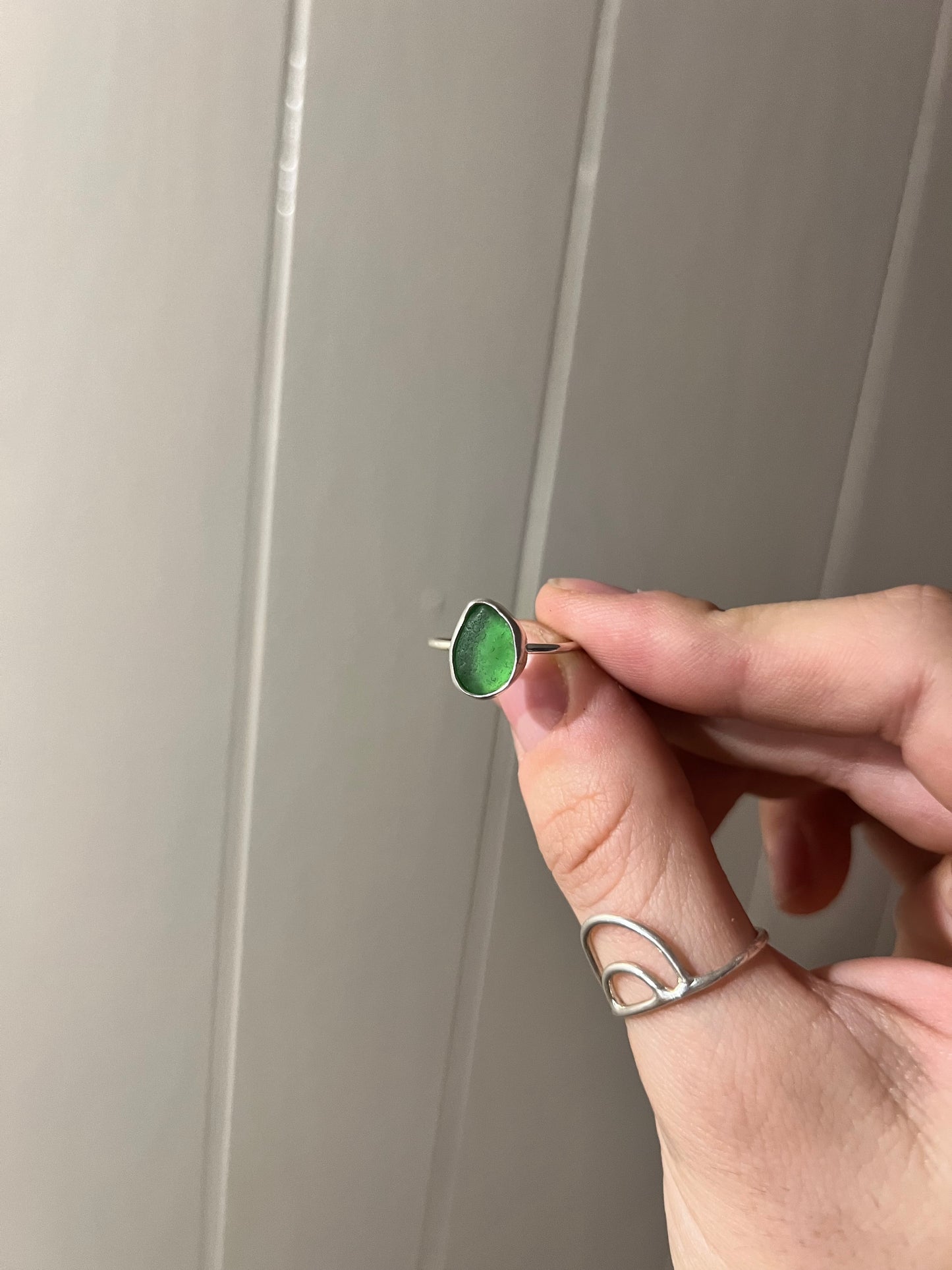 Green Sea Glass Ring