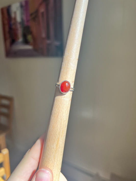 Carnelian Double Band Ring