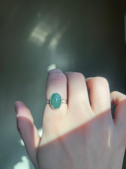 Green Jasper Double Ring