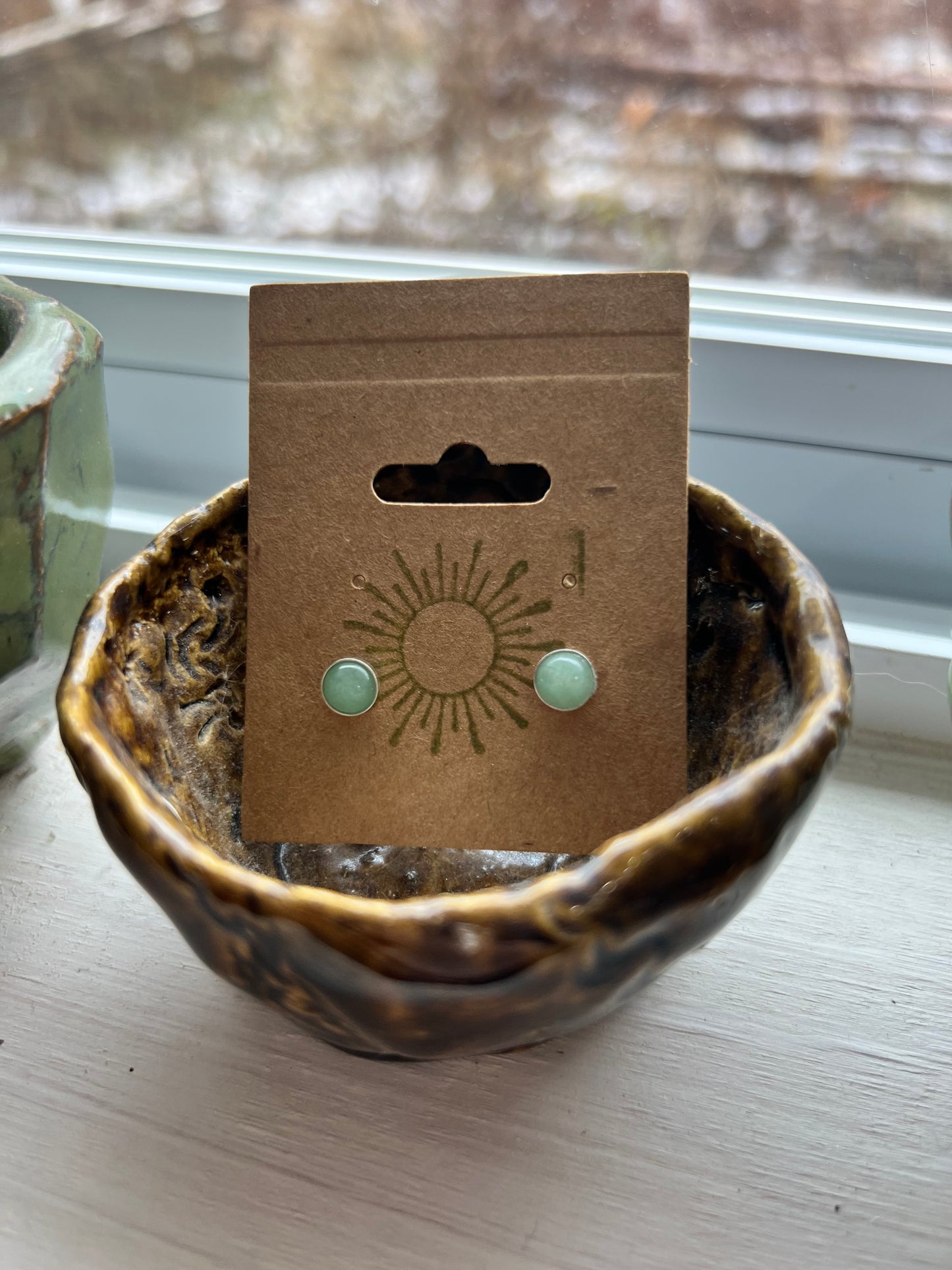 Aventurine Studs