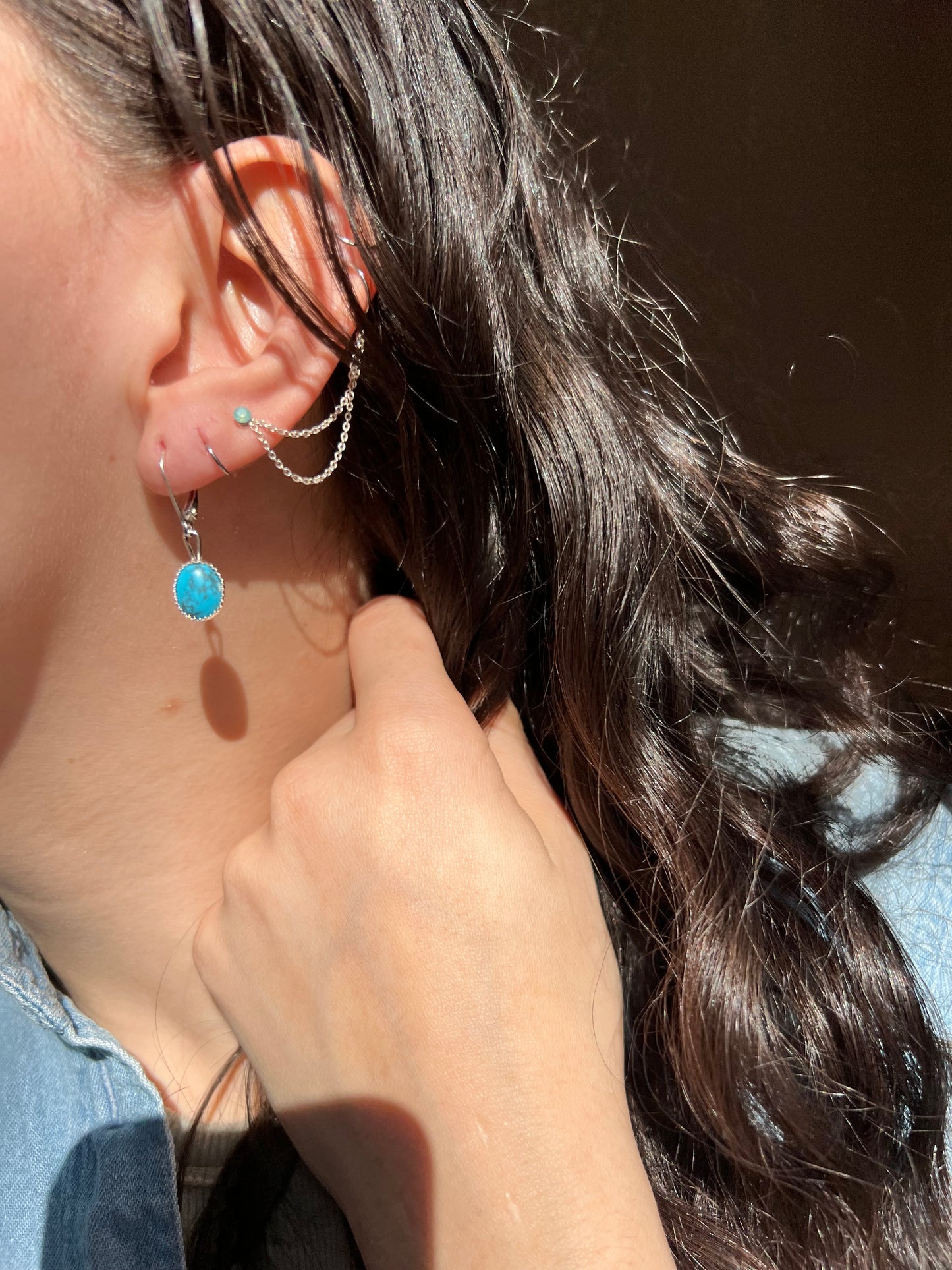 turquoise dangle earrings